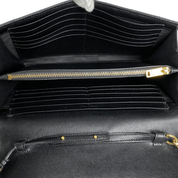 1000065420293 20 Saint Laurent Chain Wallet 2Way Shoulder Bag Leather Black