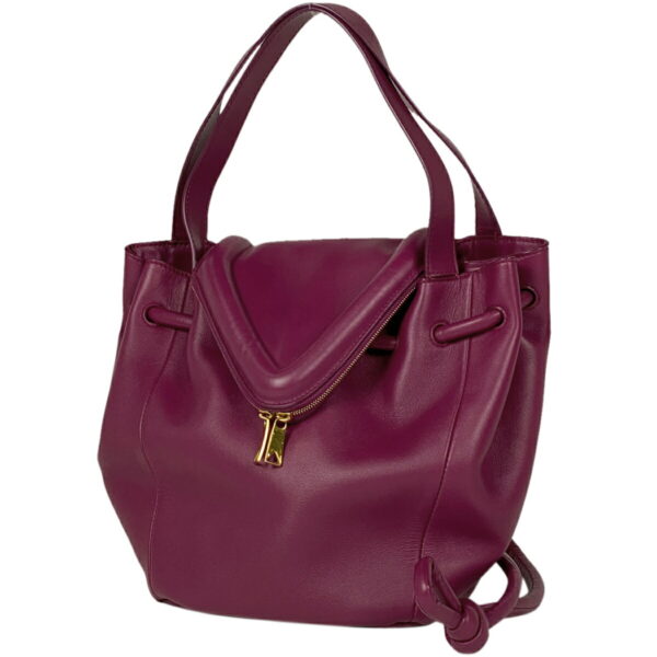 1000065424253 11 Bottega Veneta Beak 2WAY Leather Shoulder Bag Magenta