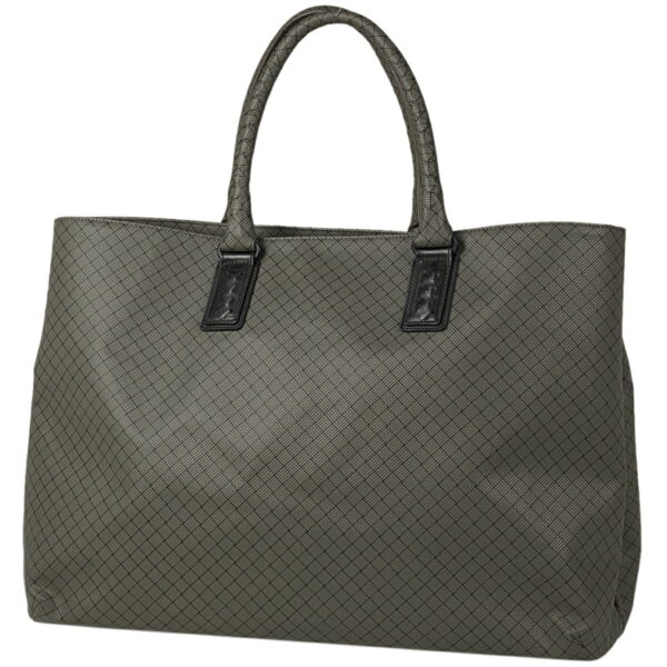 1000065427483 11 Bottega Veneta Intrecciato Canvas Tote Shoulder Bag Gray