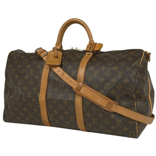 1000065453192 11 Louis Vuitton Keepall Bandouliere 50 Bag Monogram Brown