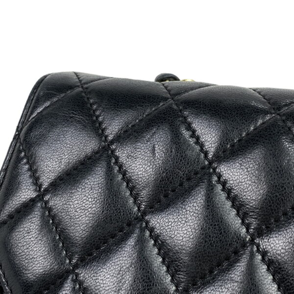 1000065525776 17 Chanel Coco Mark Chain Single Flap Mademoiselle Shoulder Bag Leather Black