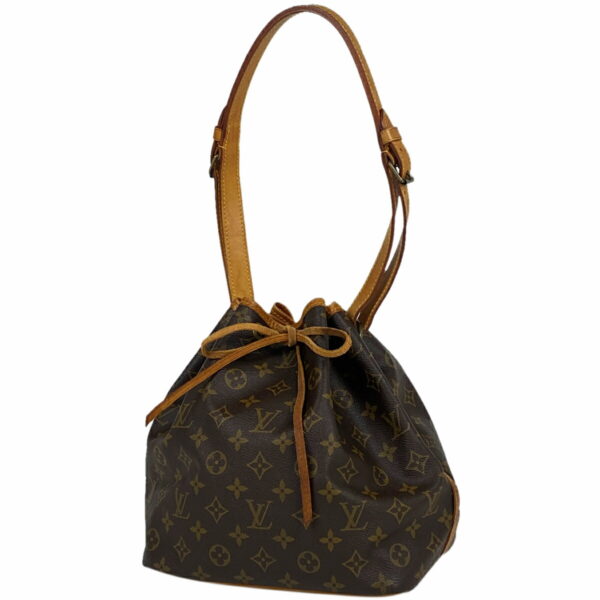 1000065574408 11 Louis Vuitton Petit Noe Shoulder Drawstring Bag Monogram Brown