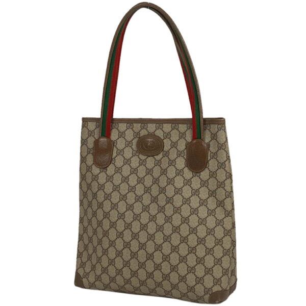 1000065574521 11 Gucci GG Pattern Sherry Line Tote Bag Canvas Brown