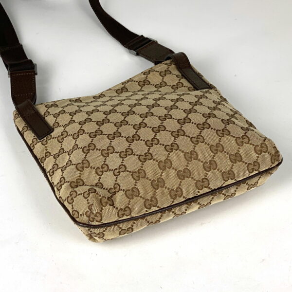 1000065586067 12 Gucci GG Pattern Diagonal Shoulder Bag GG Canvas Beige Brown