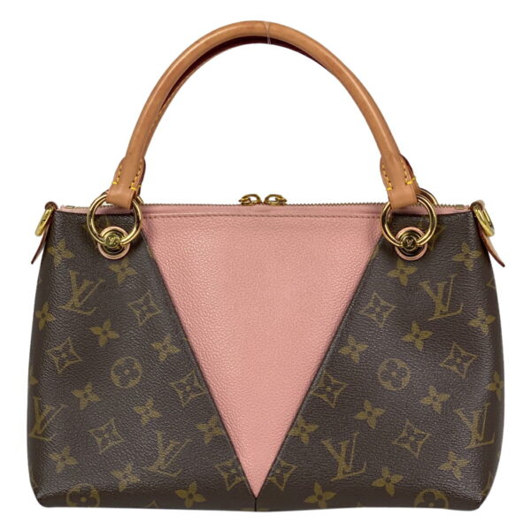 1000065586180 13 Louis Vuitton V Tote BB 2way Handbag Monogram Brown Pink