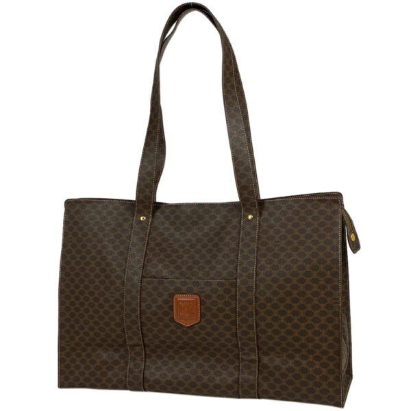 1000065586913 11 Celine Macadam Pattern Canvas Shoulder Tote Bag Brown