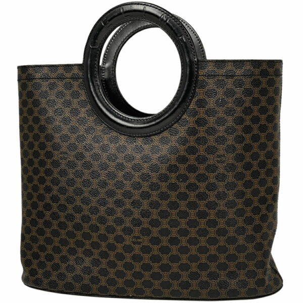 1000065770145 11 Celine Macadam Pattern All Over Canvas Handbag Black Brown