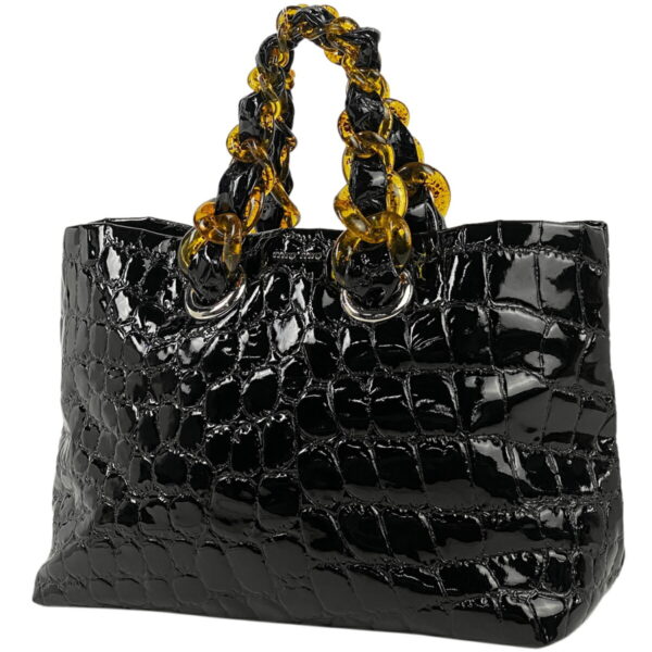 1000065840053 11 Miu Miu Tote Bag Enamel Patent Leather Black