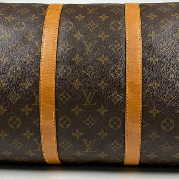 1000065875505 12 Louis Vuitton Keepall Bandouliere 55 2way Bag Monogram Brown