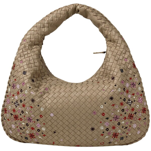 1000066131105 13 Bottega Veneta Intrecciato Embroidery Nappa Hobo Shoulder Bag White