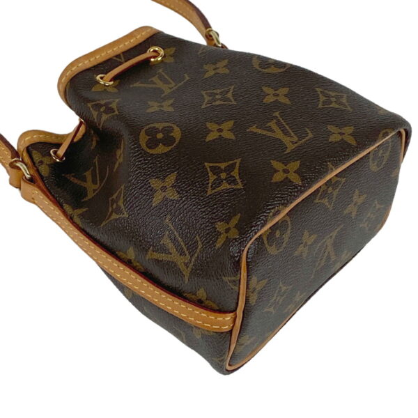 1000066136827 12 Louis Vuitton Nano Noe Drawstring Pochette Monogram Brown