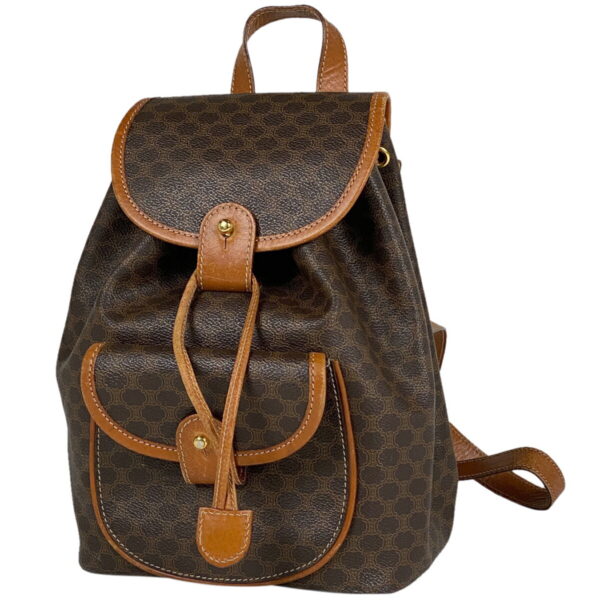 1000066258802 11 Celine Macadam Pattern All Over Canvas Rucksack Daypack Brown