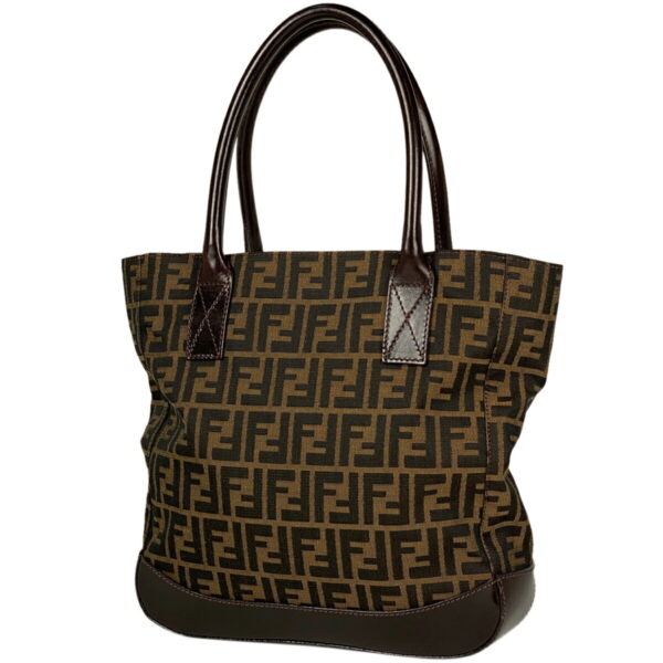 1000066268160 11 FENDI Zucca Pattern Tote Bag Canvas Brown