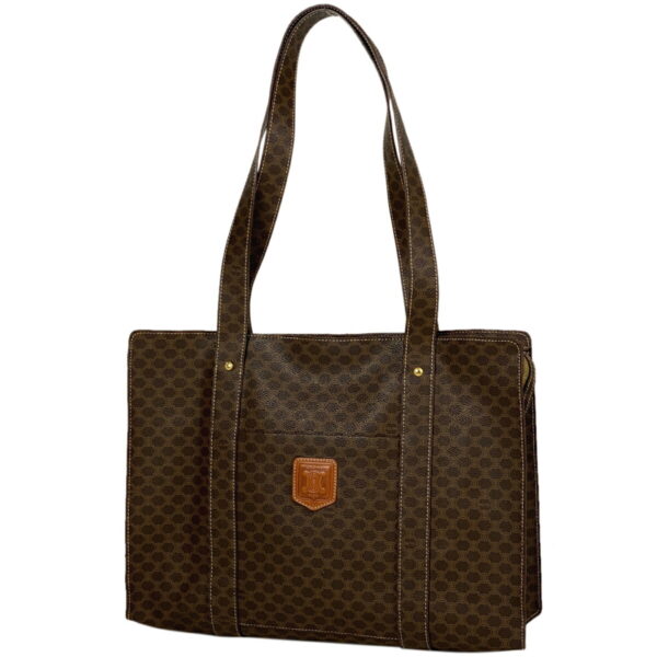 1000066392469 11 Celine Macadam All Over Canvas Shoulder Tote Bag Brown