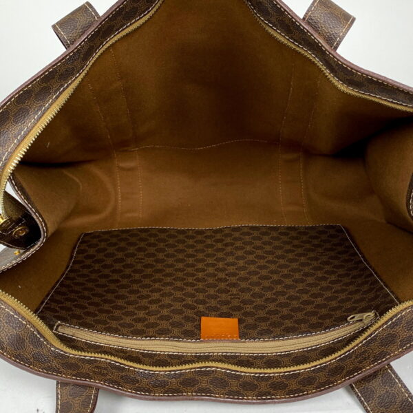 1000066392469 16 Celine Macadam All Over Canvas Shoulder Tote Bag Brown