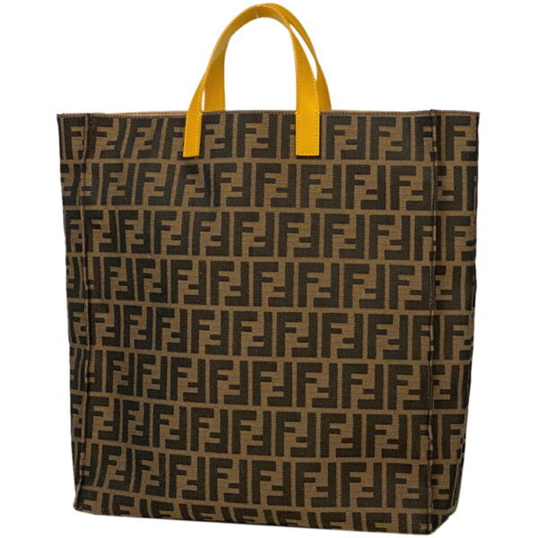 1000066404919 11 FENDI Zucca Pattern Tote Bag Canvas Brown