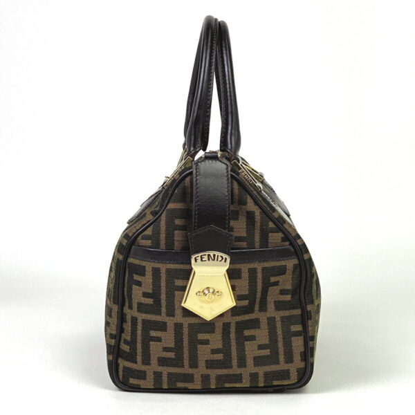 1000066404926 12 FENDI Zucca Pattern Mini Canvas Brown