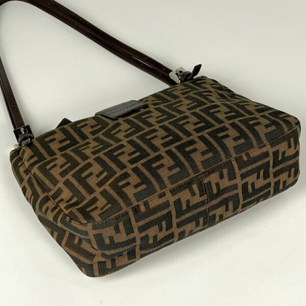 1000066451463 12 FENDI Zucca Pattern Shoulder Bag Canvas Brown