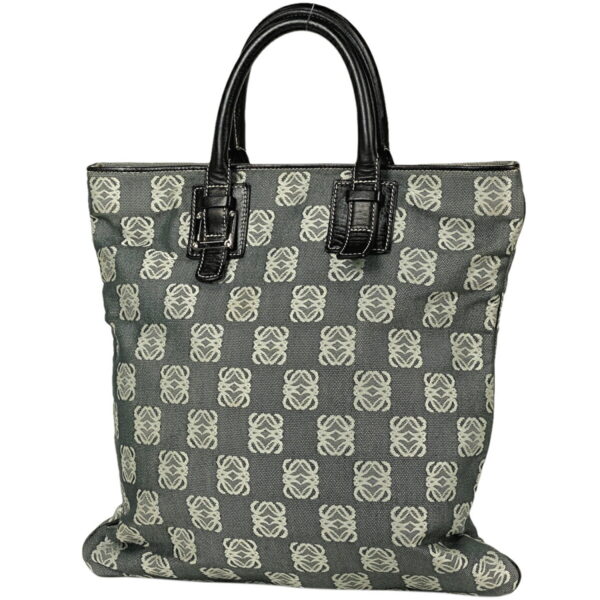 1000066467815 11 Loewe Anagram Tote Bag Canvas Gray Black