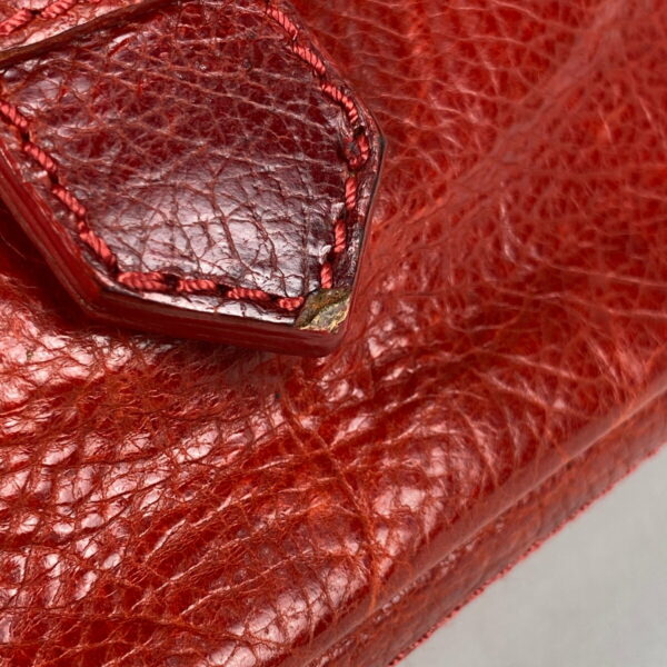 1000066471454 14 Celine Blason Leather Handbag Red