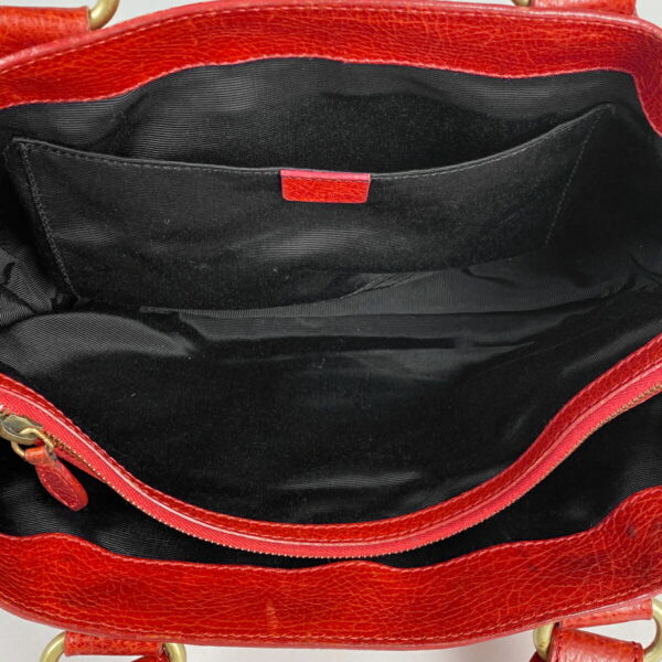 1000066471454 17 Celine Blason Leather Handbag Red