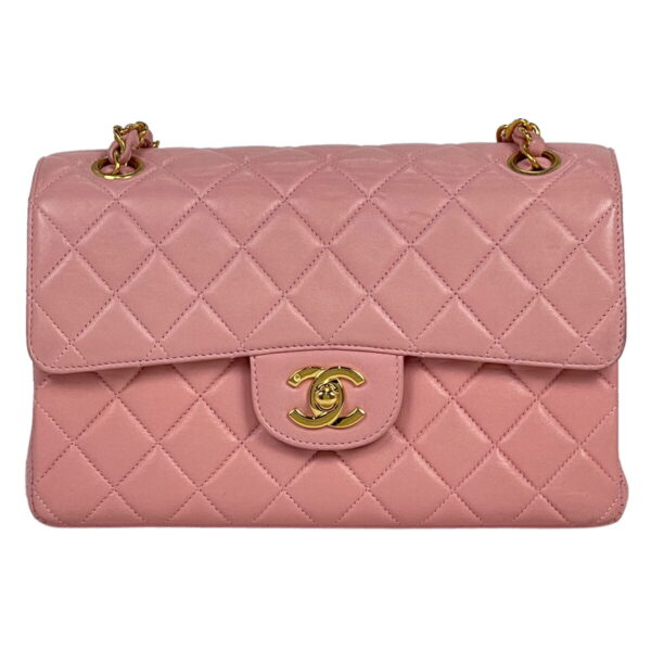 1000066690206 13 Chanel Coco Mark Chain Double Face Matelasse Shoulder Bag Leather Pink