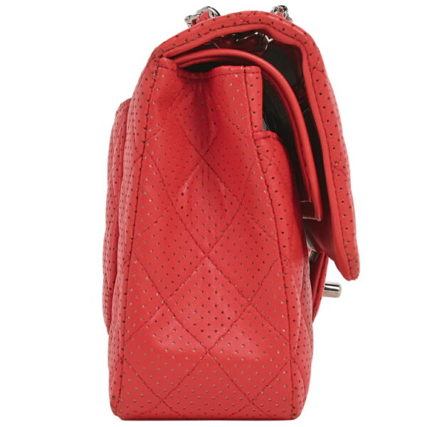 1000066694228 02 Chanel Matelasse W Flap Chain Punching Shoulder Bag Leather Red