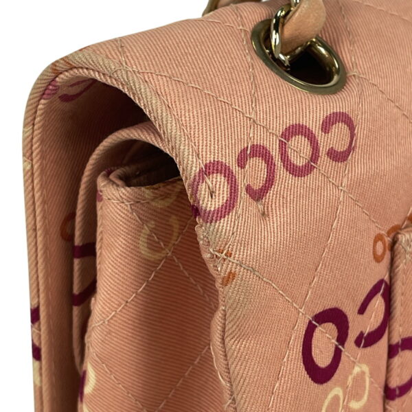 1000066694495 17 Chanel Matelasse W Flap Chain COCO Shoulder Bag Canvas Pink