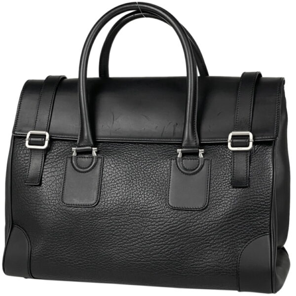 1000066697977 11 Salvatore Ferragamo Gancini Leather Business Handbag Black