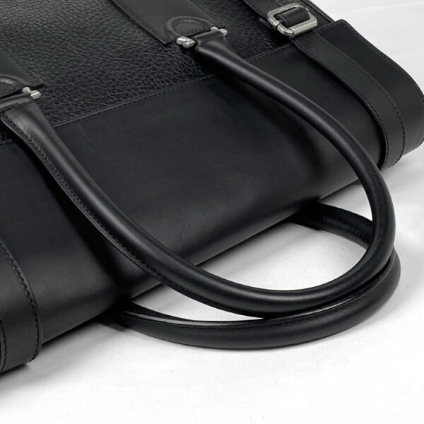 1000066697977 15 Salvatore Ferragamo Gancini Leather Business Handbag Black