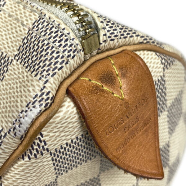 1000066806508 15 Louis Vuitton Speedy 25 Bag Damier Azur White