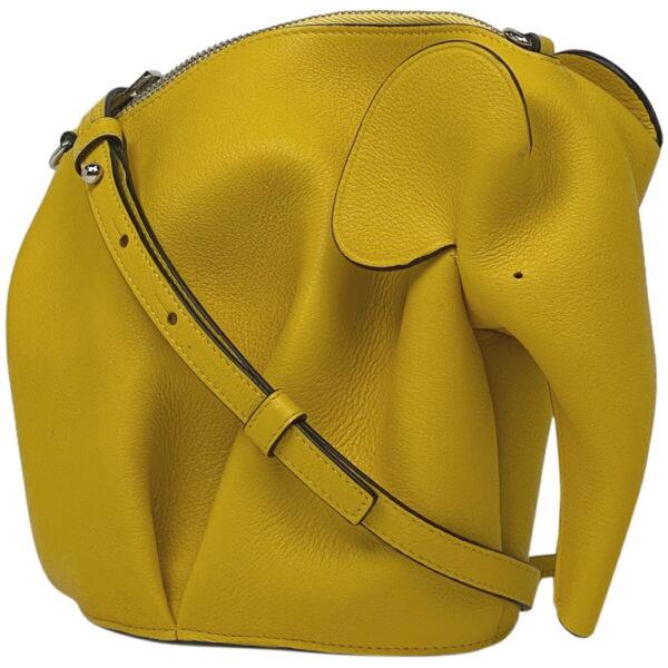 1000066846009 11 Loewe Elephant Motif 2Way Shoulder Bag Leather Yellow