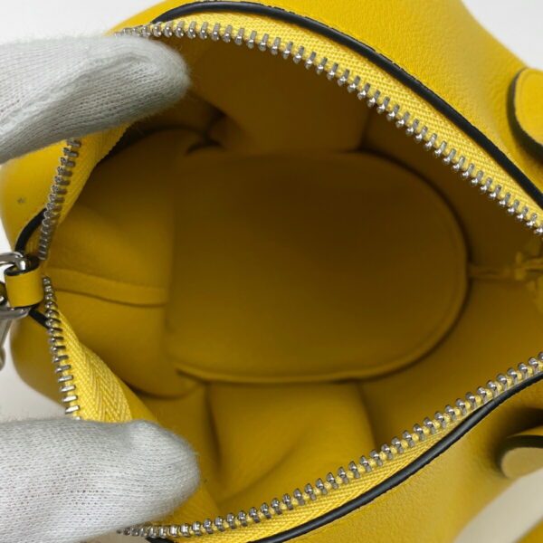 1000066846009 18 Loewe Elephant Motif 2Way Shoulder Bag Leather Yellow