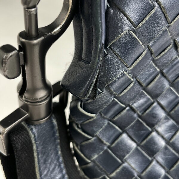 1000066854219 15 Bottega Veneta Intrecciato Nappa Shoulder Bag Navy Blue