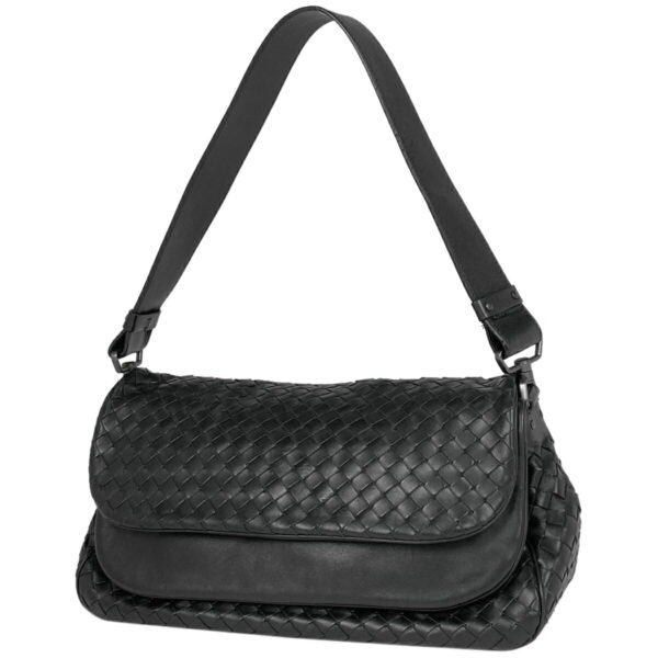 1000066887972 11 Bottega Veneta Intrecciato Nappa Shoulder Bag Black