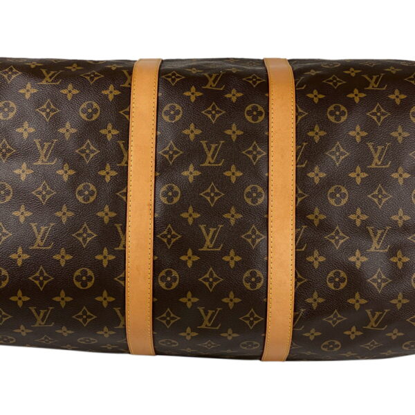 1000066906581 12 Louis Vuitton Keepall Bandouliere 55 Bag Monogram Brown