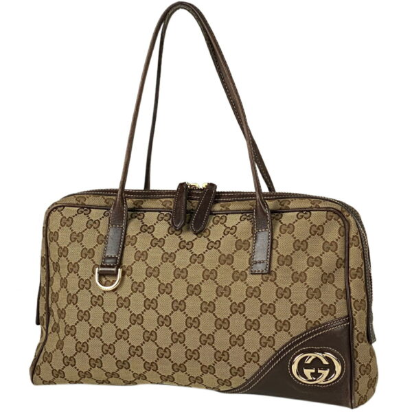 1000067022488 11 Gucci GG Pattern Handbag GG Canvas Brown