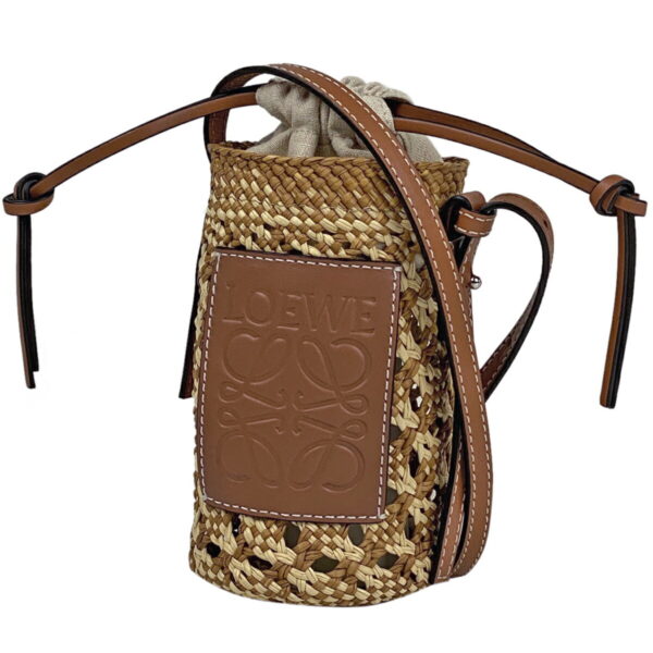 1000067025038 11 Loewe Anagram Drink Cover Raffia Beige Brown