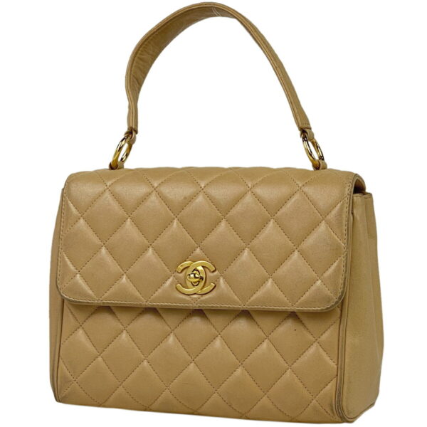 1000067105815 11 Chanel Cocomark Matelasse Handbag Leather Beige