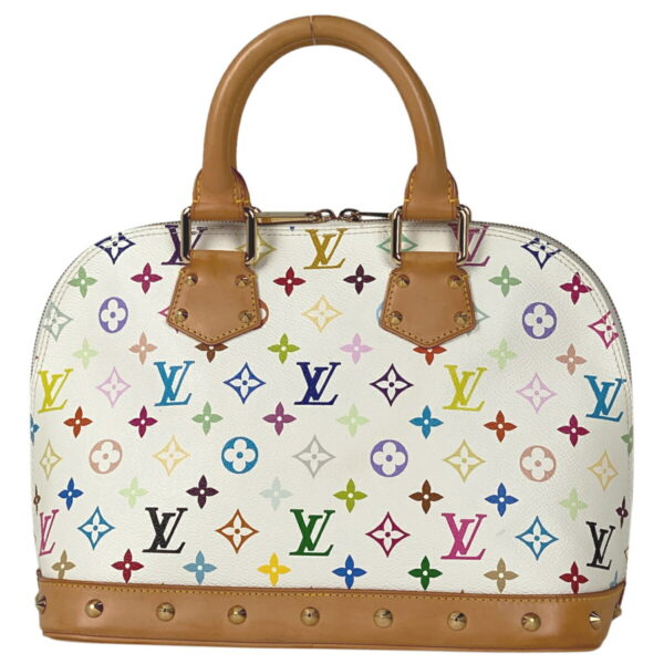 1000067208394 13 Louis Vuitton Alma Handbag Monogram Multicolor Blonde White