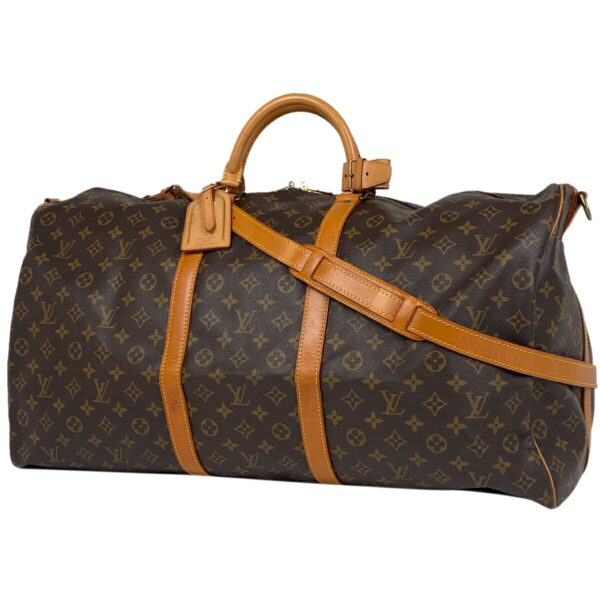 1000067271572 11 Louis Vuitton Keepall Bandouliere 60 Bag Monogram Brown