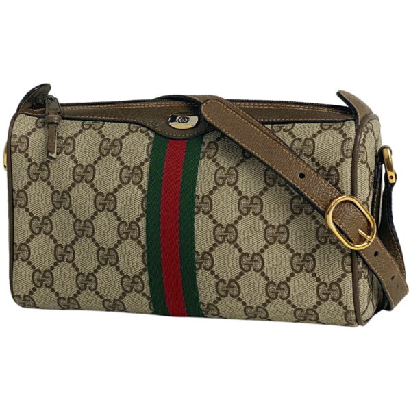 1000067305871 11 Gucci GG Pattern Shoulder Bag Sherry Line Canvas Beige Green Red