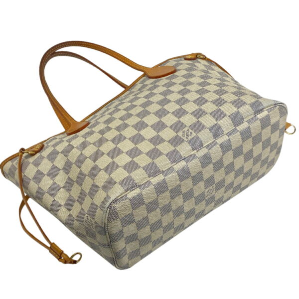 1000067319731 12 Louis Vuitton Neverfull PM Tote Bag Damier Azur White