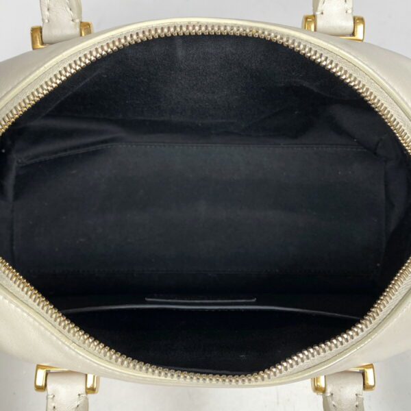 1000067512811 17 Saint Laurent Baby Duffle Handbag 2Way Shoulder Bag Leather Ivory