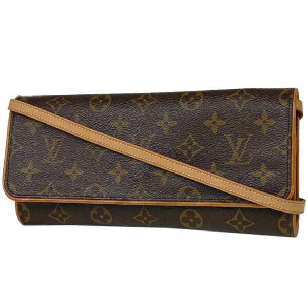 1000067527471 11 Louis Vuitton Pochette Twin GM Clutch Bag Monogram Brown