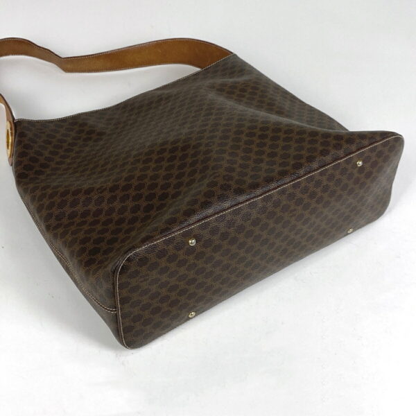 1000067591212 12 Celine Macadam Pattern Shoulder Canvas Shoulder Handbag Brown