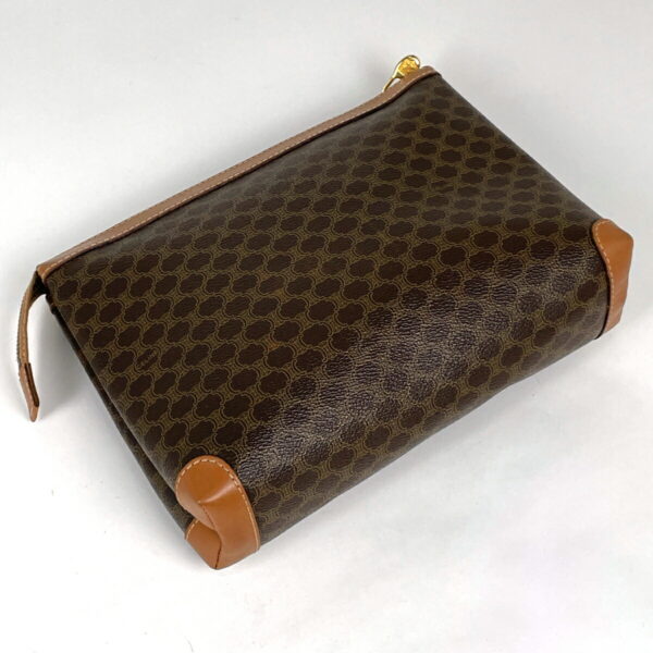 1000067632205 12 Celine Macadam Pattern Canvas Clutch Bag Brown