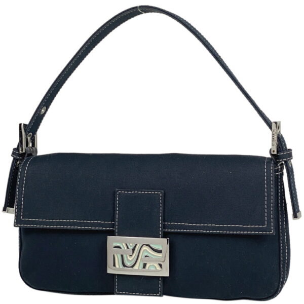 1000067636692 11 FENDI Zucca Mamma Bucket Shoulder Canvas Navy