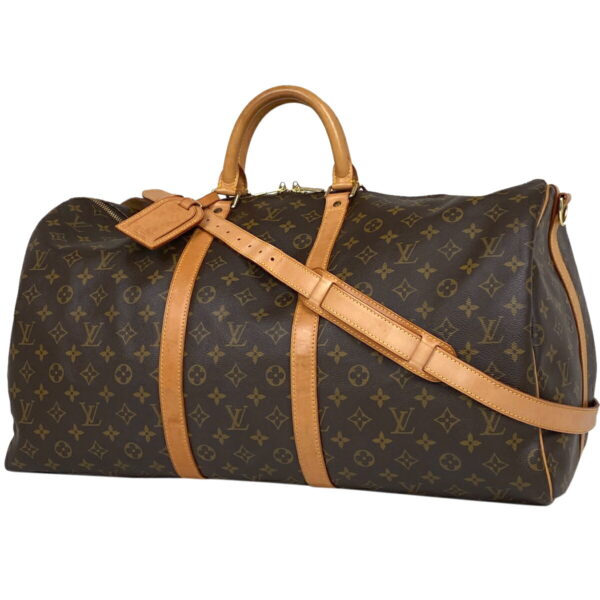 1000067749514 11 Louis Vuitton Keepall Bandouliere 55 Bag Monogram Brown