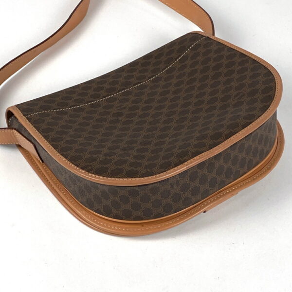 1000067772291 12 Celine Macadam Pattern Canvas Shoulder Bag Brown